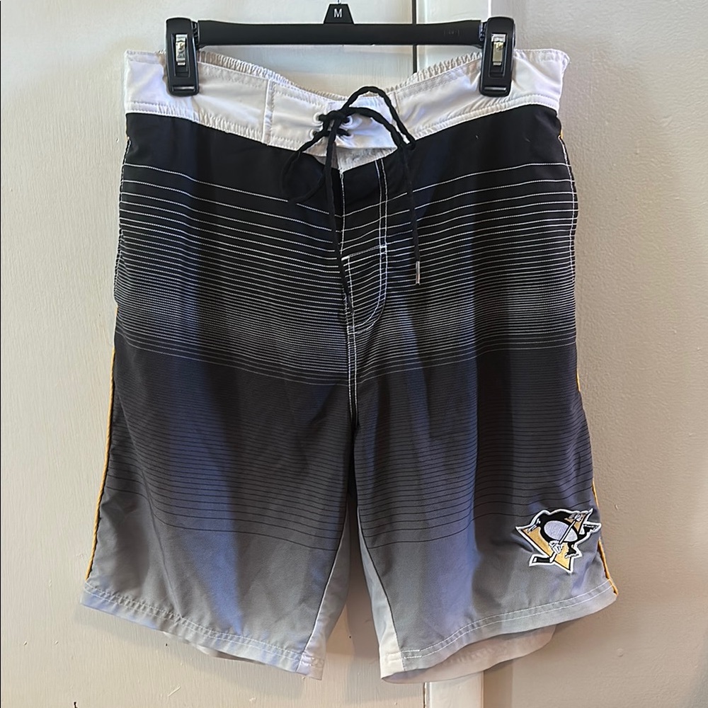 Black and Gray Men's Swim Shorts